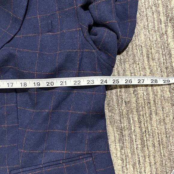 New Future Collective Reese Blutstein Womens XXL Blazer Navy Blue Prep School‎ - Picture 8 of 10